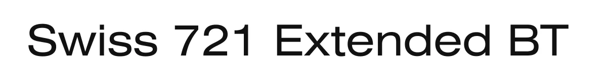 Swiss 721 Extended BT original font preview