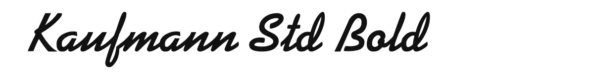 Kaufmann Std Bold original font preview