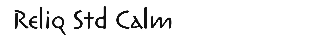 Reliq Std Calm original font preview