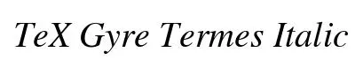 TeX Gyre Termes Italic