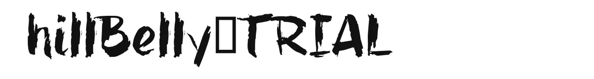 hillBelly_TRIAL original font preview
