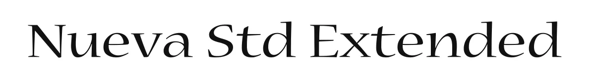 Nueva Std Extended original font preview