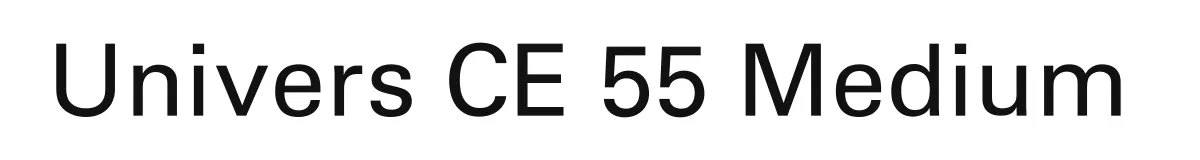Univers CE 55 Medium original font preview