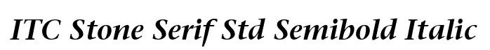 ITC Stone Serif Std Semibold Italic