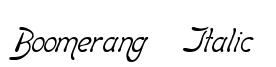 Boomerang     Italic