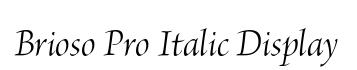 Brioso Pro Italic Display