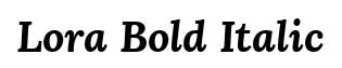 Lora Bold Italic