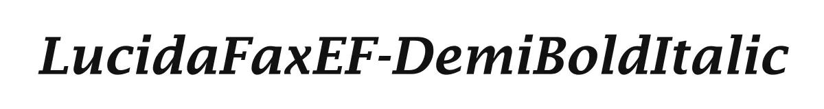 LucidaFaxEF-DemiBoldItalic original font preview