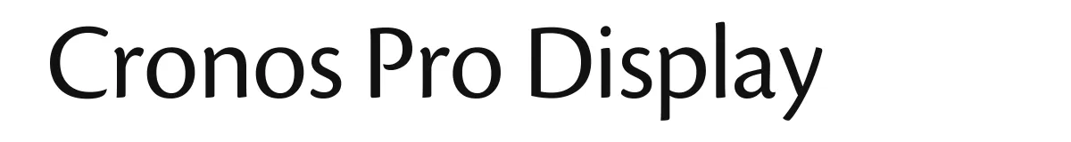 Cronos Pro Display original font preview