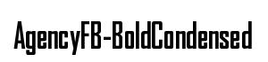 AgencyFB-BoldCondensed