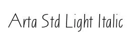 Arta Std Light Italic