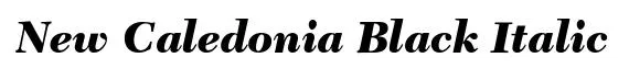 New Caledonia Black Italic