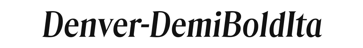 Denver-DemiBoldIta original font preview