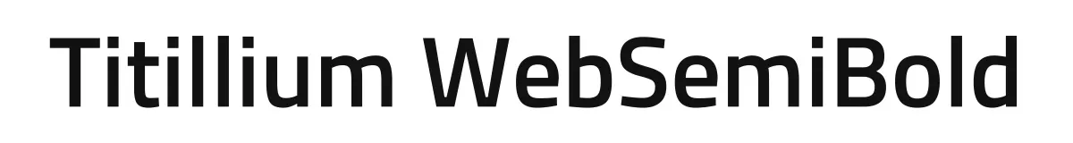 Titillium WebSemiBold original font preview