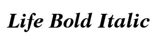 Life Bold Italic