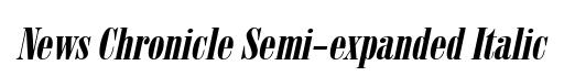 News Chronicle Semi-expanded Italic
