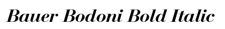 Bauer Bodoni Bold Italic
