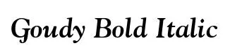 Goudy Bold Italic