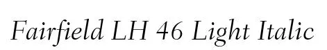 Fairfield LH 46 Light Italic