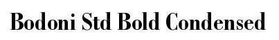 Bodoni Std Bold Condensed