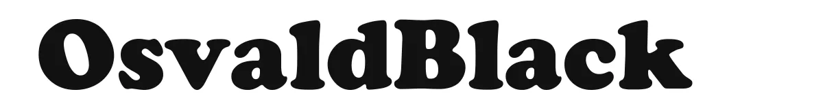 OsvaldBlack original font preview