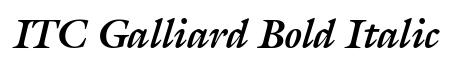ITC Galliard Bold Italic