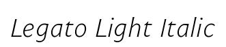 Legato Light Italic