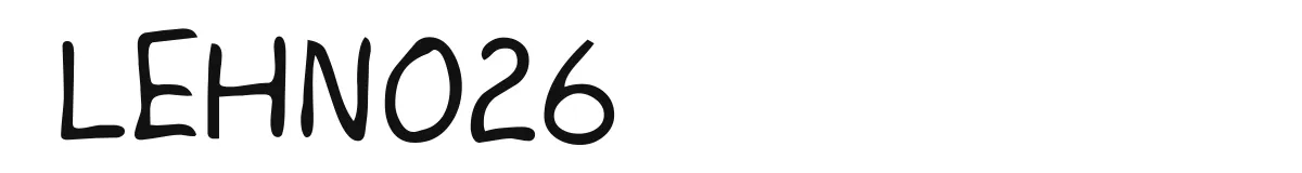 LEHN026 font preview