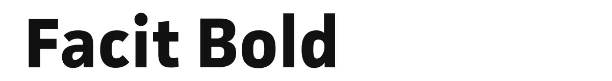 Facit Bold font preview