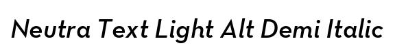 Neutra Text Light Alt Demi Italic