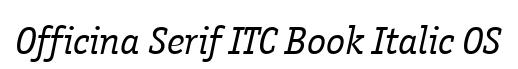 Officina Serif ITC Book Italic OS