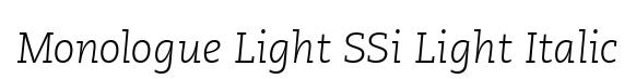 Monologue Light SSi Light Italic