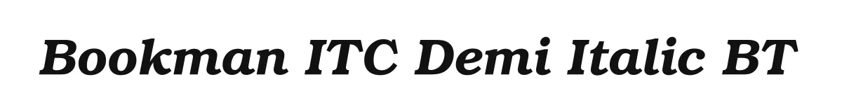 Bookman ITC Demi Italic BT font preview