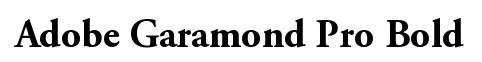 Adobe Garamond Pro Bold font preview