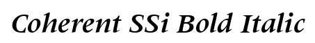 Coherent SSi Bold Italic