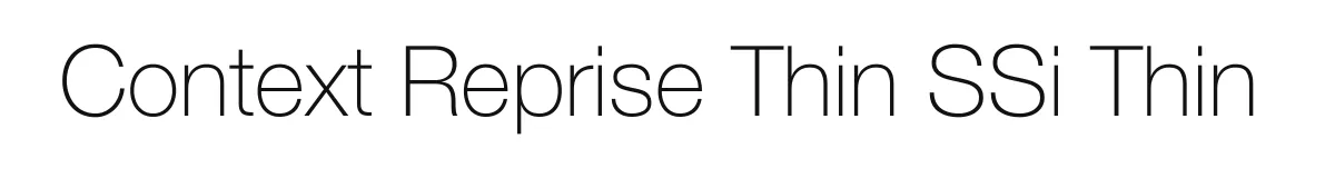 Context Reprise Thin SSi Thin original font preview