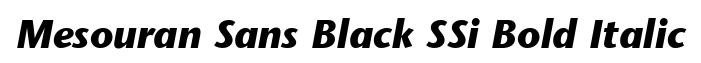 Mesouran Sans Black SSi Bold Italic