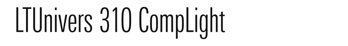LTUnivers 310 CompLight original font preview