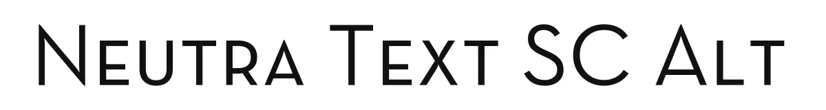 Neutra Text SC Alt font preview