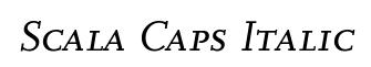 Scala Caps Italic