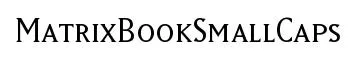 MatrixBookSmallCaps