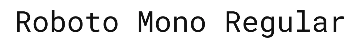 Roboto Mono Regular font preview