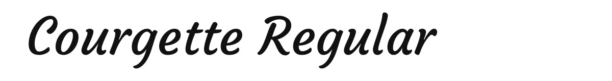 Courgette Regular font preview