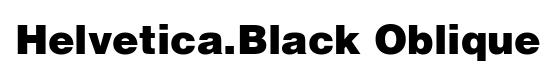 Helvetica.Black Oblique