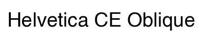 Helvetica CE Oblique