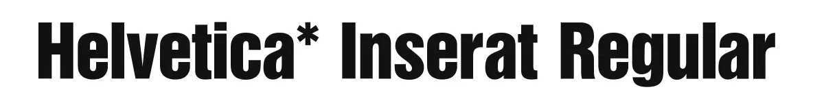 Helvetica* Inserat Regular font preview