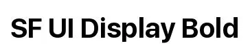 SF UI Display Bold font preview