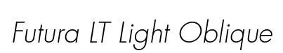 Futura LT Light Oblique