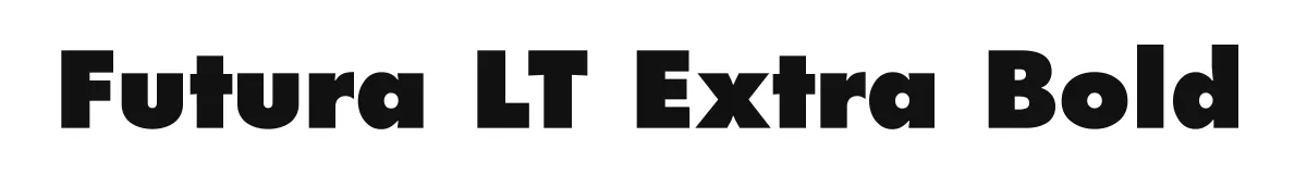 Futura LT Extra Bold font preview