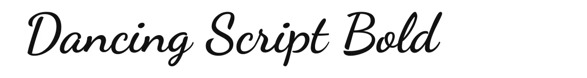 Dancing Script Bold font preview